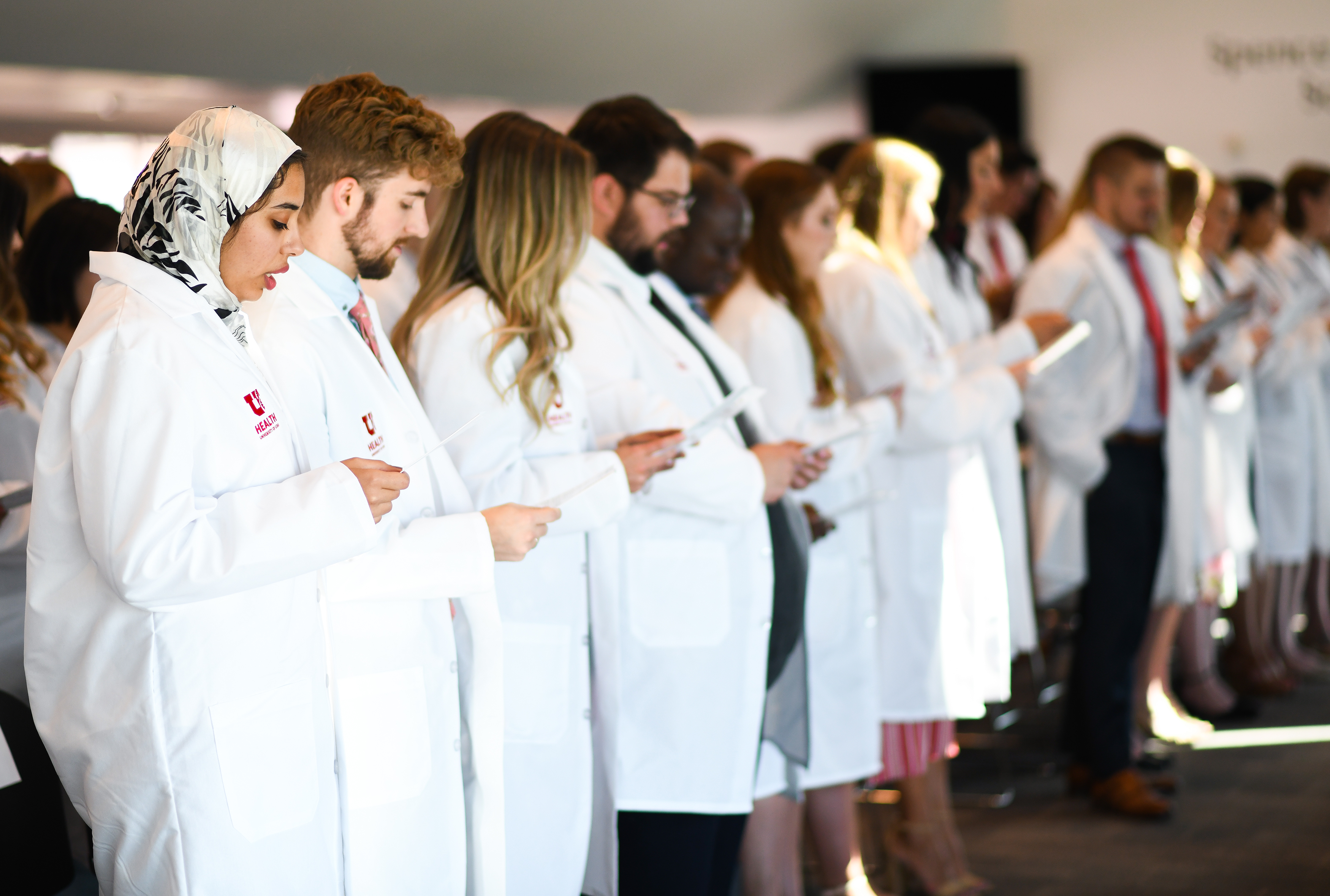 students reading pharmacy oath