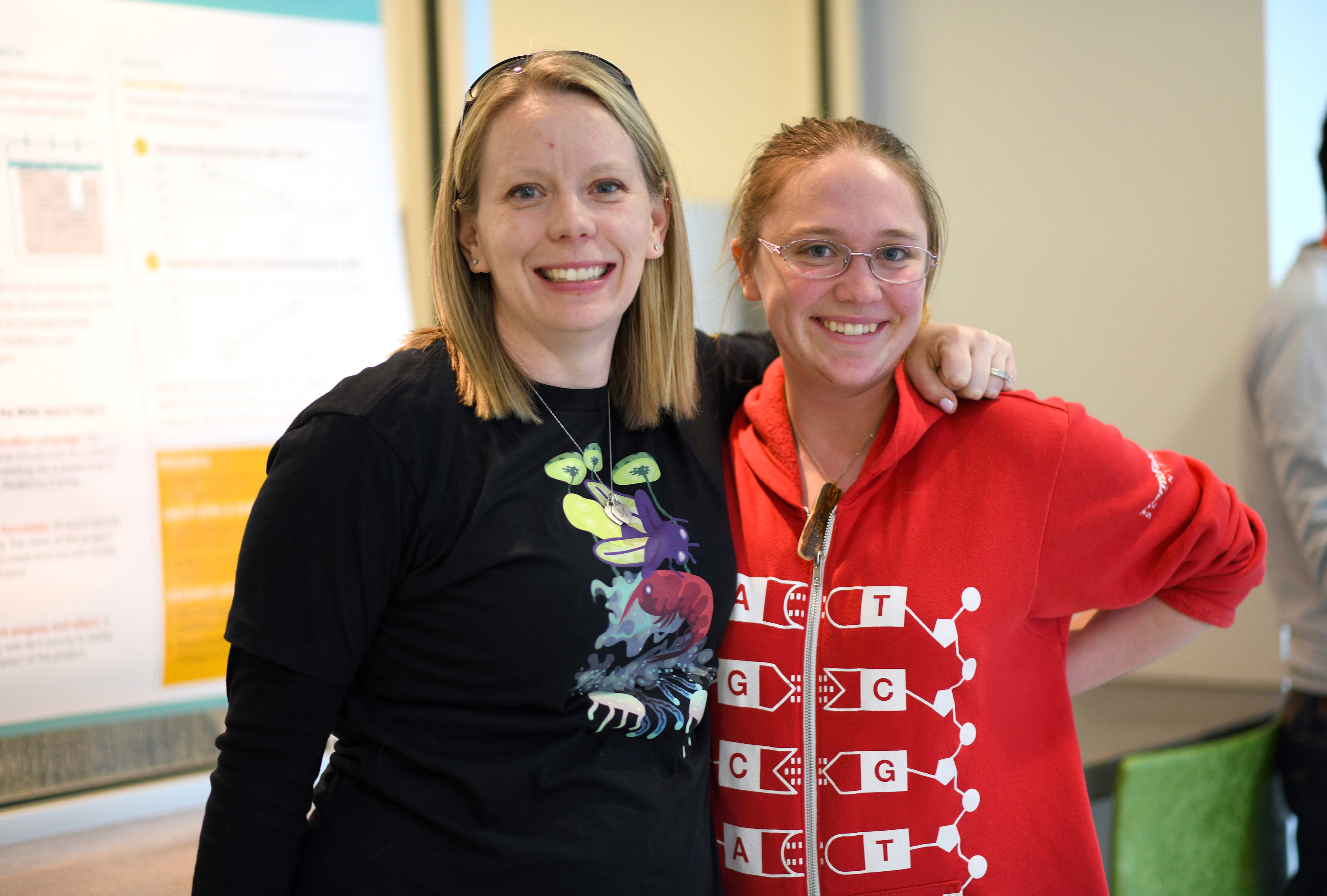 Two women t-shirt party