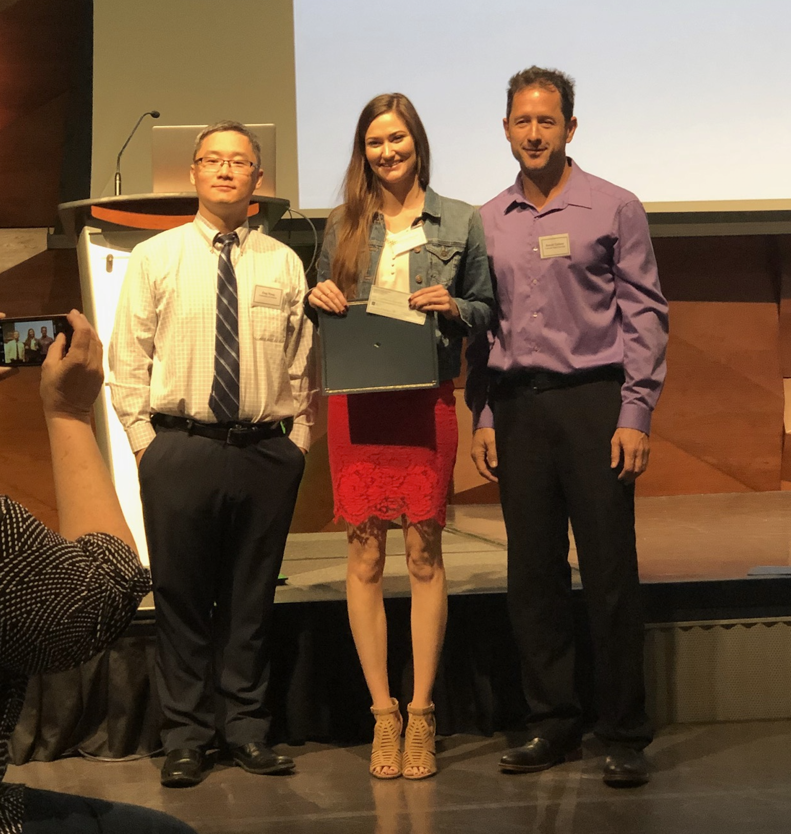 Katie receives award at conference