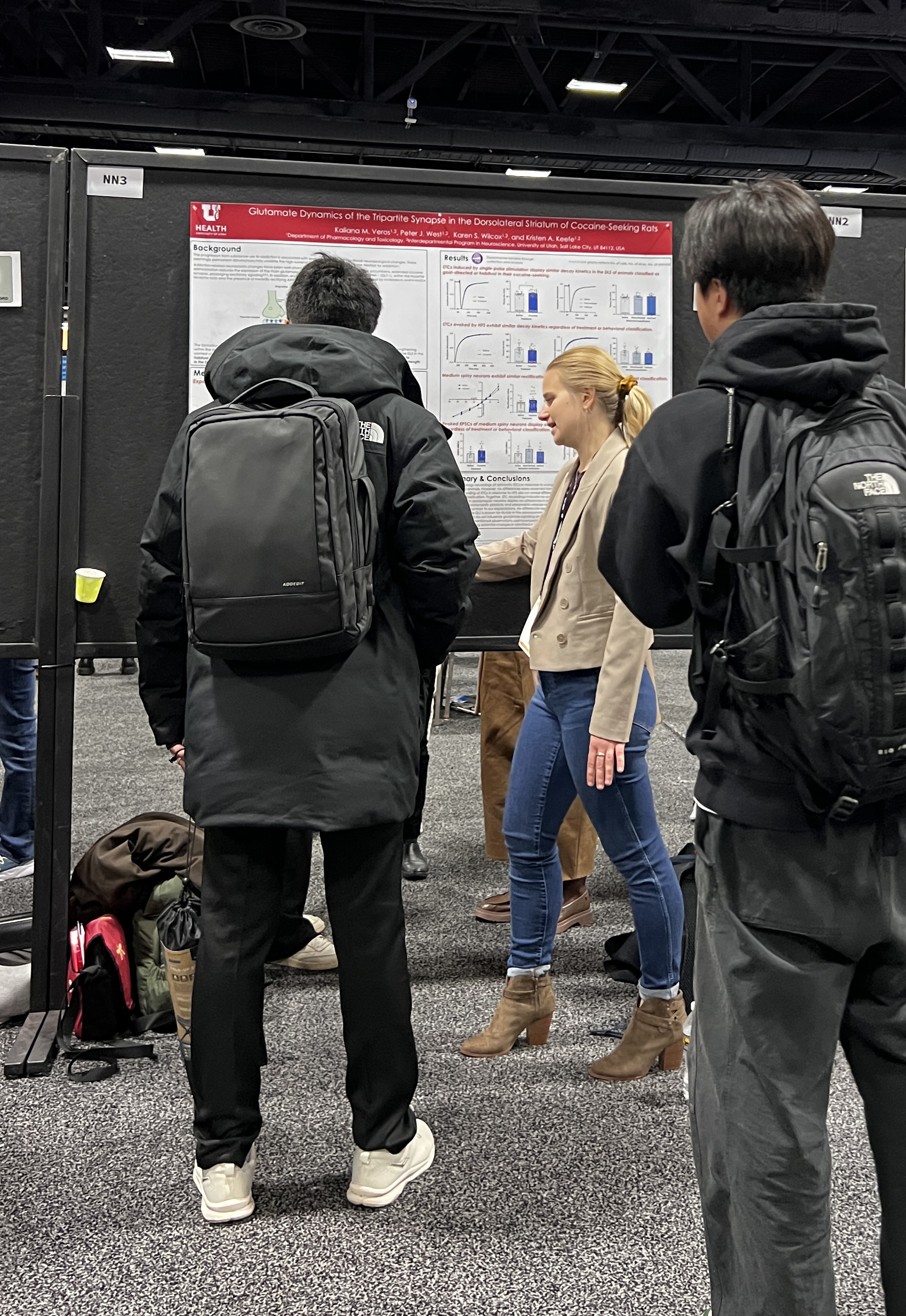Kaliana presenting her poster at SFN